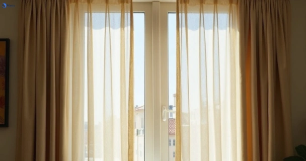 Dusty and dull curtains in nutfield-vic before steam cleaning
